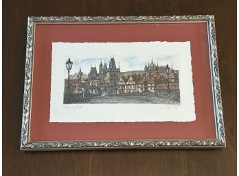 Pencil Signed Etching Framed **Local Pickup Only**