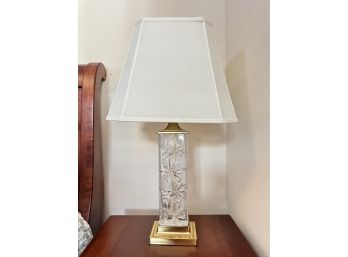 Crystal With Brass Accent Table Lamp #2 **Local Pickup Only**