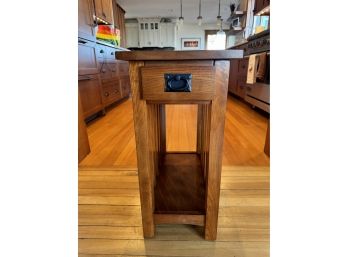 Mission Style End Table With Drawer