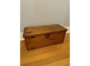 Vintage Wood Trunk With Key **Local Pickup Only**