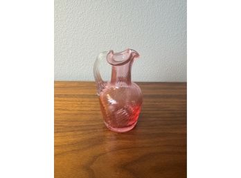Cranberry Glass Small Pitcher Creamer **Local Pickup Only**