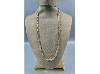Sterling Silver Triple Strand  Necklace