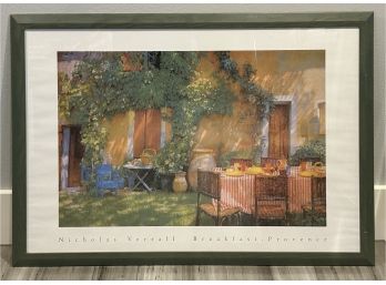Nicholas Verrall Breakfast Provence Print Framed **Local Pickup Only**