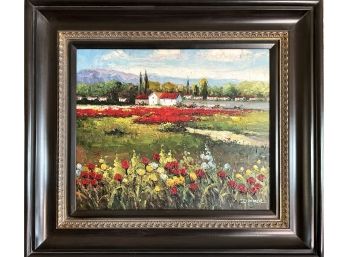 Signed Z Tomer Scenic Painting Framed *local Pick Up Only*
