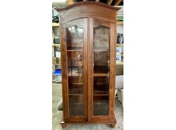 Full Length Glass Door Cabinet With Shelves **Local Pickup Only**