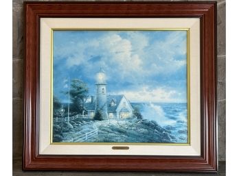 Thomas Kinkade A Light In The Storm Print Framed *local Pick Up Only*