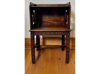 Small Chippendale Style Two Shelf End Table **Local Pickup Only**