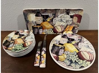 6 Setting Cheese And Cracker Serving Set. **Local Pickup Only**