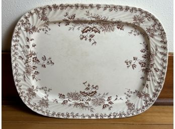 Lewis Strauss & Sons Brown And White Transferware Rectangle Platter - JAPO LS & S England **Local Pickup Only*