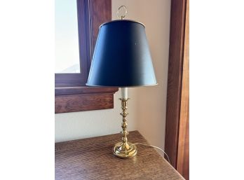 Candle Stick Brass Accent Lamp With Black Shade **Local Pickup Only**