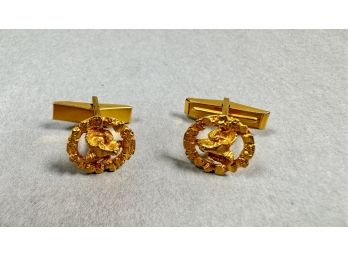 Gold Tone Cuff Links **Local Pickup Only**