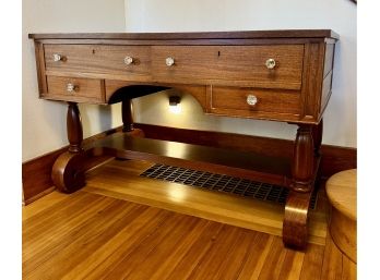 Vintage Oak 4 Drawer Desk **Local Pickup Only**