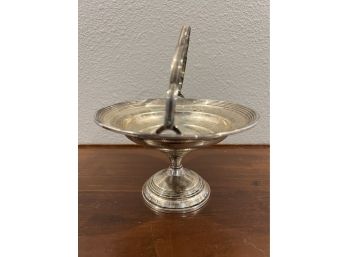 Weighted Sterling Compote With Handle.
