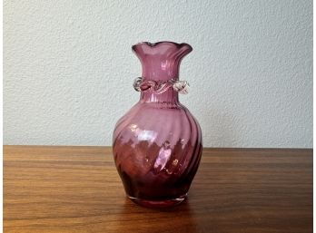 Pilgrim Cranberry Glass Bud Vase **Local Pickup Only**