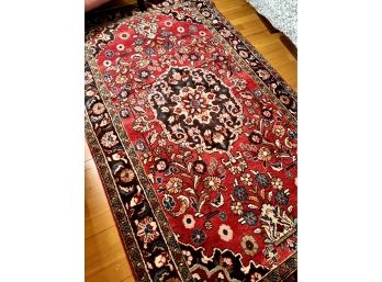 Hand Knotted Persian Rug - Blues & Reds
