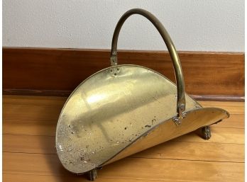 Vintage Brass Wood Carrier **Local Pickup Only**