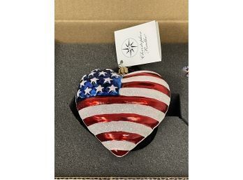 Christopher Radko American Flag Ornament