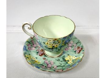 Shelley Melody Chintz: Bone China - Teacup & Saucer