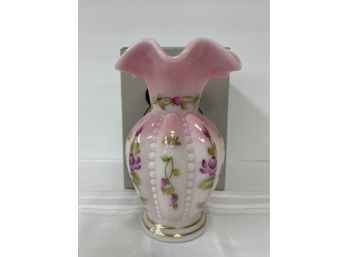 Fenton Melon Vase Pink