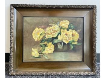 Yellow Rose Original Oil Painting