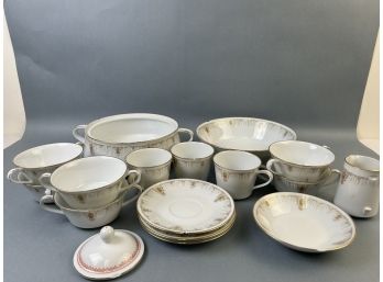 Lot Of Chipped Or Cracked Noritake Flora Valley Pieces.