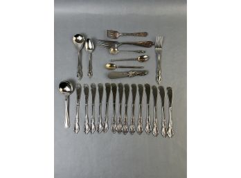 Lot Of Silver Plate And Stainless Flatware.