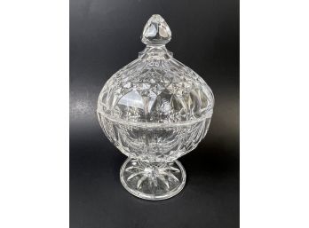Vintage Cristal Darques Covered Candy Dish.