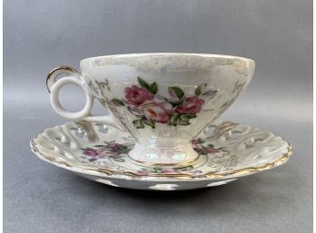 Vintage Bone China Teacup And Saucer From Japan.