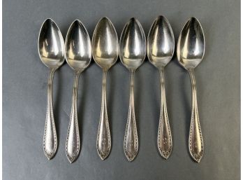 6 Community Plate Teaspoons Monogrammed With An S.