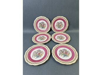 6 Royal Albert Bone China Floral Bread Plates.