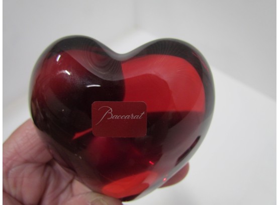 Baccarat Crystal Heart Paperweight