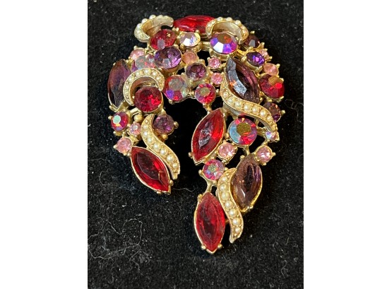 Unmarked Beautiful Rhinestone Brooch