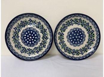 Set Of 2 Polish Painted Plates