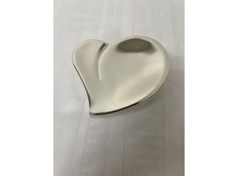 Small Silver Heart Trinket Box