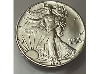 1989 1 Oz. Fine Silver,  Silver Dollar