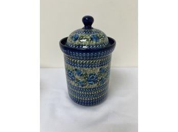 Polish Ceramic Painted Jar