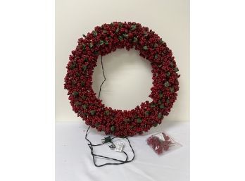 Lighted Berry Wreath