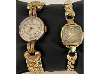 (2) Women's Vintage Watches - Ribaux & Les Dodge White