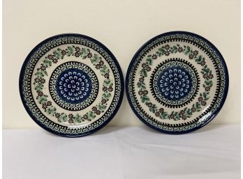 Set Of 2 Polish Painted Plates