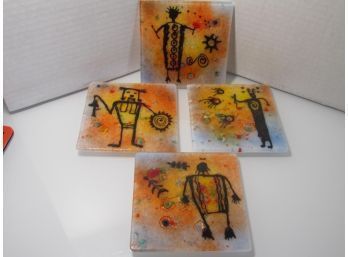 Aztec Glass Coasters