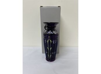 Fenton Purple Handpainted Yenowine Vase