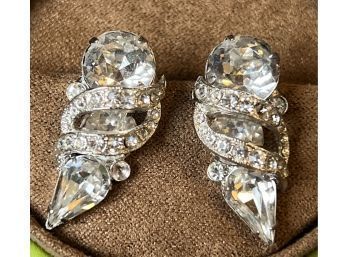 Eisenburg Rhinestone Clip Earrings