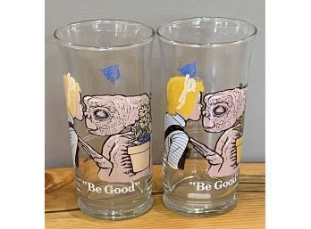 (2) Vintage E.T. Pizza Hut Glasses