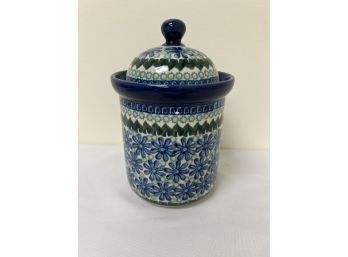 Polish Ceramic Painted Jar