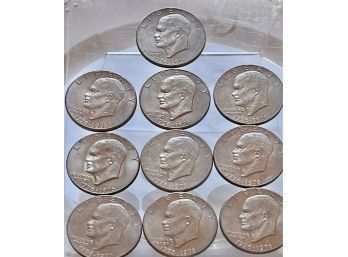 10 Bicentennial $1 Eisenhower Coins