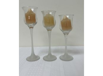 Set Of 3 Party Light Candle Holders #9248