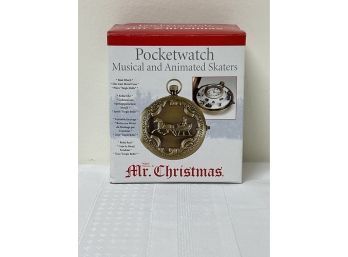 Mr. Christmas Musical & Animated Skaters Pocketwatch