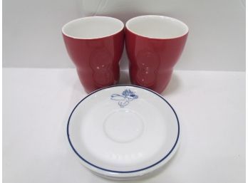 4 Starbucks Saucers & Mugs