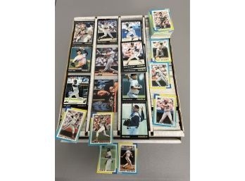 Box Of Late 80s Early 90s Baseball Cards.