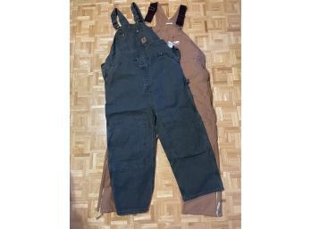 Lot Of 2:  Canvas Bib Overalls